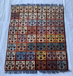 3x5 Handmade Afghan Wool Rug–Geometric Tribal Carpet, Boho Home Decor, Colorful Oriental Area Rug, Bedroom Rug, Office Rug 5.2x3.1 ft