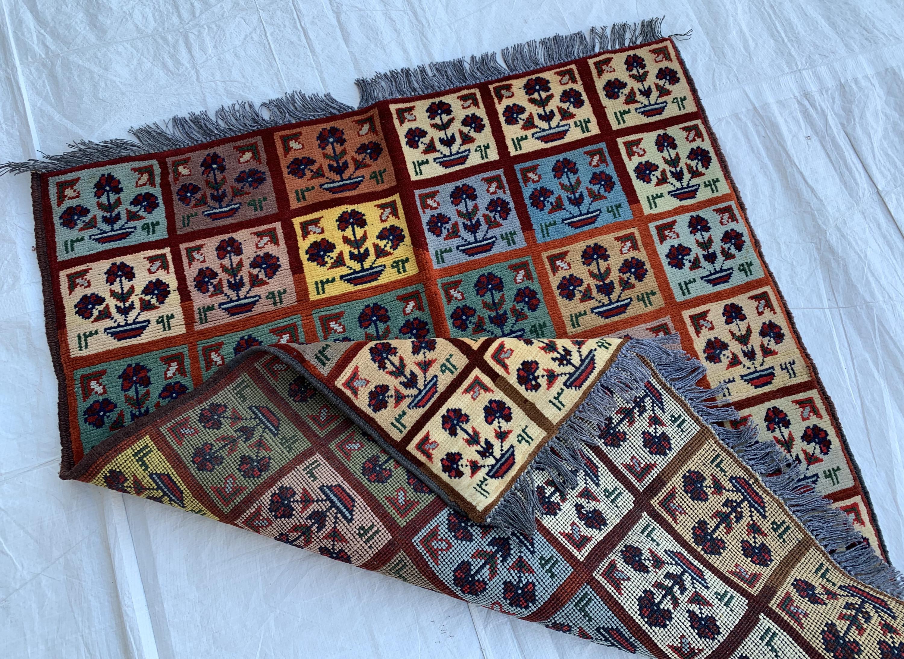 3x5 Handmade Afghan Wool Rug–Geometric Tribal Carpet, Boho Home Decor, Colorful Oriental Area Rug, Bedroom Rug, Office Rug 5.2x3.1 ft