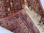 40-Year-Old Vintage Prayer Mat – 4.3x2.5 ft – Handmade Wool Rug, Islamic Prayer Carpet, Antique Afghan Sajjadah, Collectible Tribal Decor