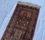40-Year-Old Vintage Prayer Mat – 4.3x2.5 ft – Handmade Wool Rug, Islamic Prayer Carpet, Antique Afghan Sajjadah, Collectible Tribal Decor