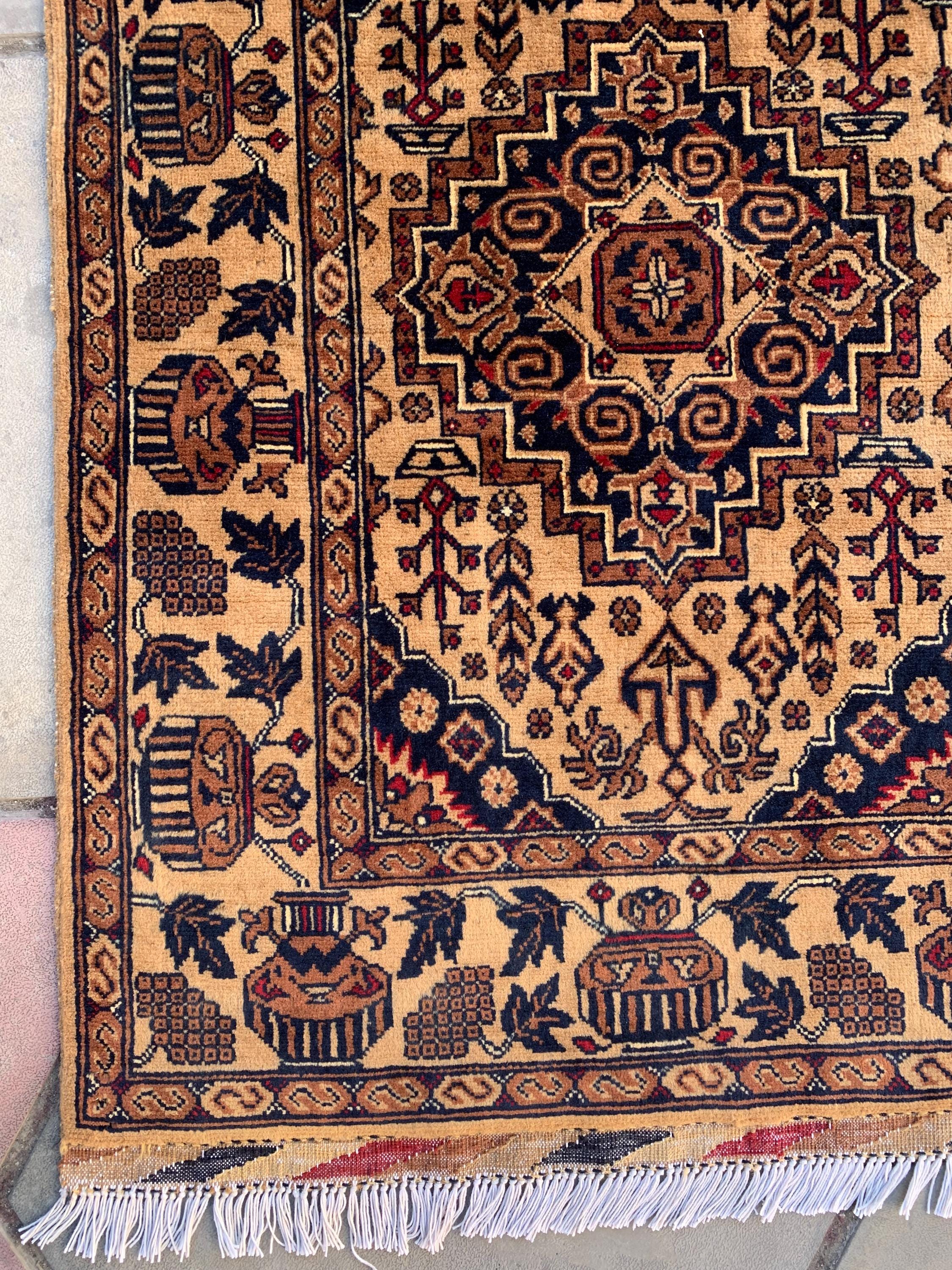 4×6 Bronze Beljik Naksha Handwoven Rug–Traditional Wool Carpet, Oriental Tribal Area Rug, Afghan Decorative Rug, Rug For bedroom 6.2×4.1 ft