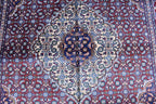 7x10 Hand-Knotted Red & Navy Blue Tabriz Rug – Afghan Wool Area Carpet, Persian Style Rug, Rug for Living Room, Bedroom Rug 9’10” x 6’7 ft