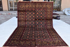 6x10 Hand-Knotted Sitara Naksha Rug | Authentic Afghan Wool Carpet | Oriental Area Rug, Rug for Dining Room, Bedroom Rug 9.8x6.5 ft