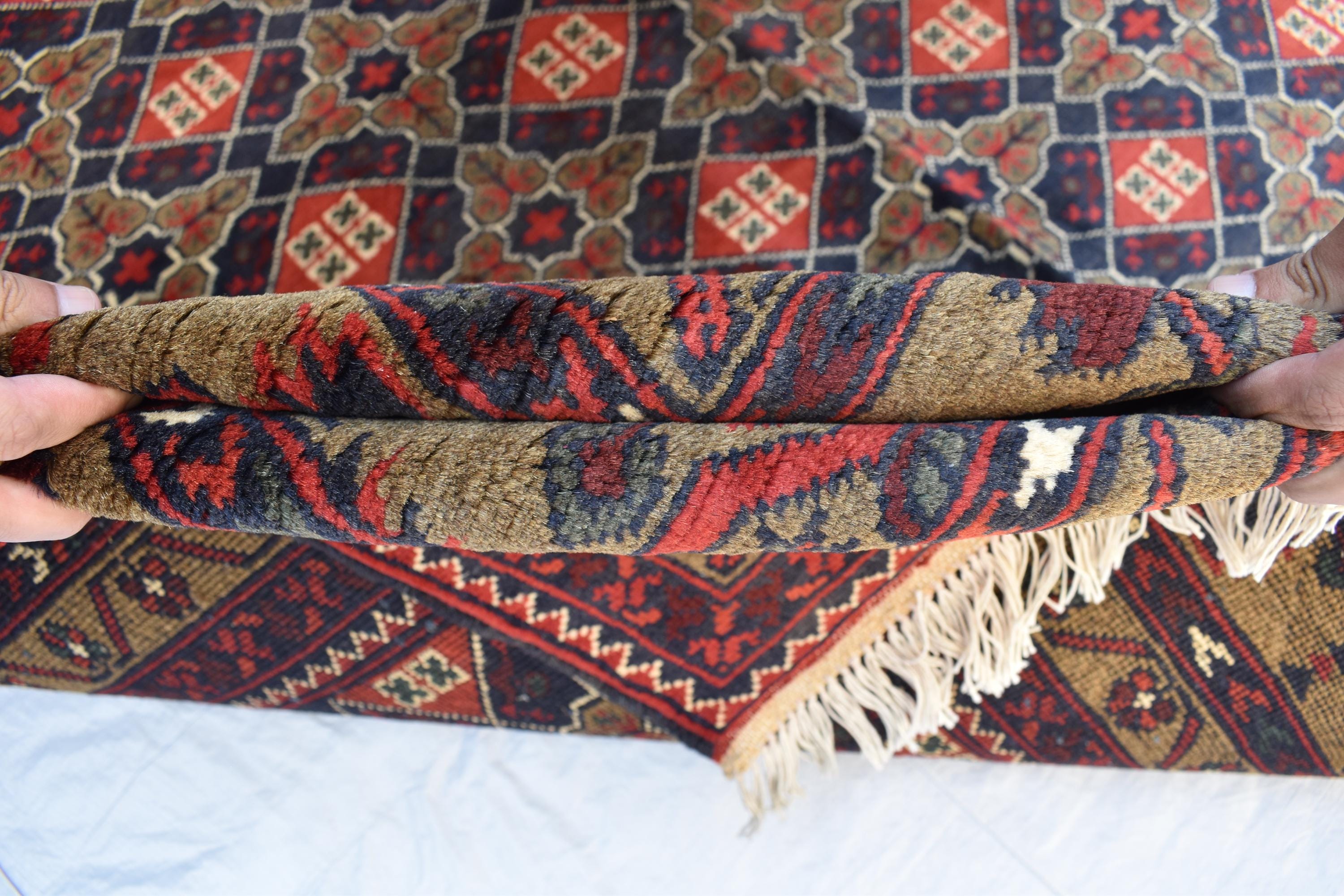 6x10 Hand-Knotted Sitara Naksha Rug | Authentic Afghan Wool Carpet | Oriental Area Rug, Rug for Dining Room, Bedroom Rug 9.8x6.5 ft