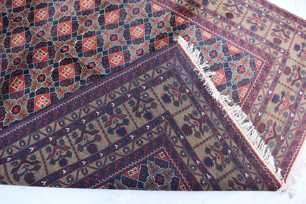 6x10 Hand-Knotted Sitara Naksha Rug | Authentic Afghan Wool Carpet | Oriental Area Rug, Rug for Dining Room, Bedroom Rug 9.8x6.5 ft