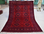6x9 Bukhara Handwoven Afghan Rug, Authentic Luxurious and timeless, Perfect for Modern and Traditional Homes, Free shipping- 5.10x8.10 ft