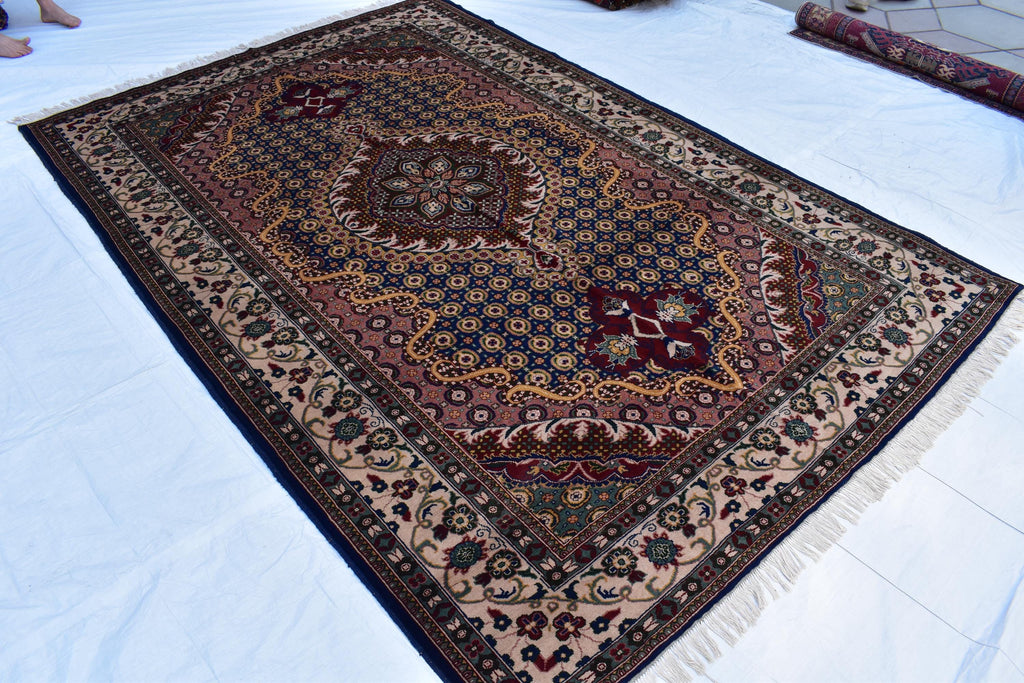Stunning 6.7x9.9 ft Rezmahi Rug – Handmade Persian Tribal Design – Perfect for Living Rooms, Large Spaces – Durable Wool, Free Shipping
