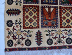 3x4 Ayni Rug Handmade Small Size, Traditional Tribal Design, Perfect for Cozy Spaces, Bedroom, Office 3.4x4.11 ft