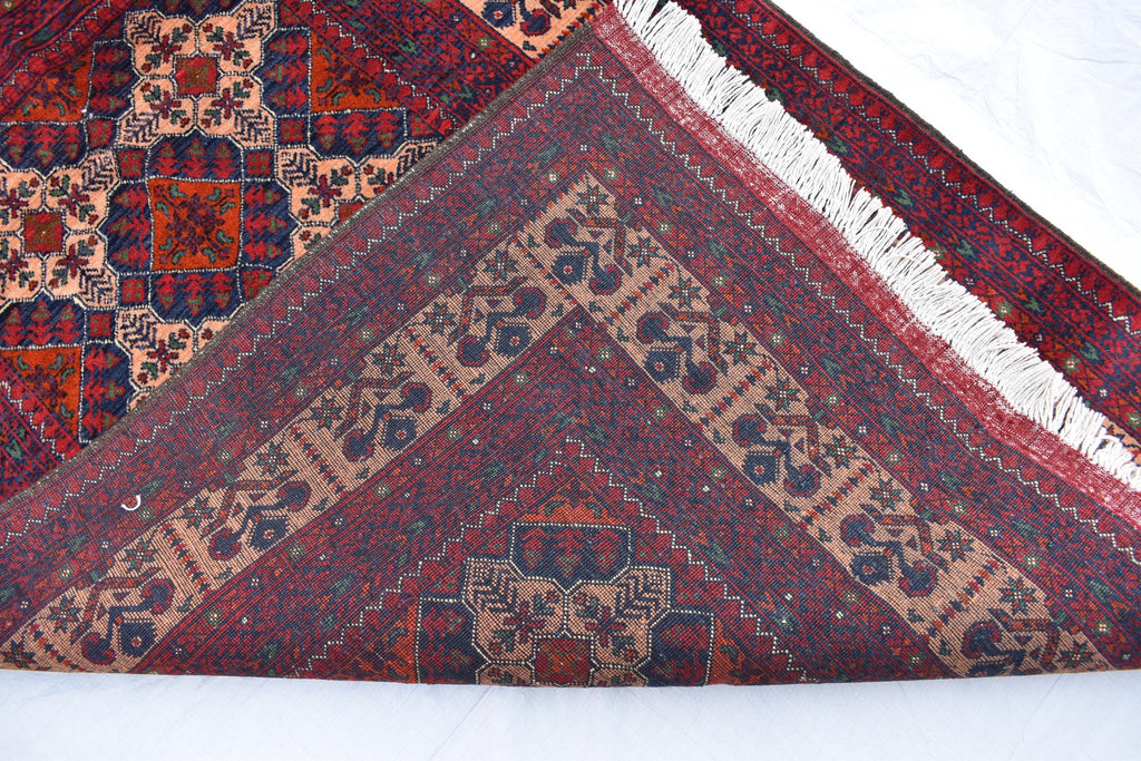 3x5 Handmade Afghan Sitara Naksha Rug - Red & Burgundy Wool Tribal Carpet - Vintage Bohemian Area Rug, Perfect for Bedroom, Office 5x3.5 ft