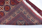 3x5 Handmade Afghan Sitara Naksha Rug - Red & Burgundy Wool Tribal Carpet - Vintage Bohemian Area Rug, Perfect for Bedroom, Office 5x3.5 ft