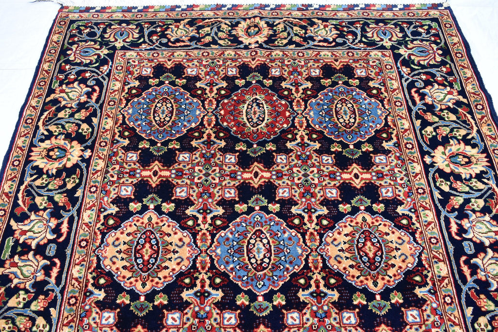 5x7 Handmade Abresham Afghan Rug–Colorful Rug, Traditional Geometric Design, Wool Carpet, Persian Home Style, Perfect for Living room 5x6.10