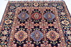 5x7 Handmade Abresham Afghan Rug–Colorful Rug, Traditional Geometric Design, Wool Carpet, Persian Home Style, Perfect for Living room 5x6.10