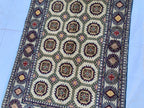 5x3 Handmade Ahal Gul Rug–Authentic Turkmen Tribal Carpet, Beige Wool Rug, Boho Home Decor, Unique Floor Covering 4.6x3.1 ft Bedroom Rug