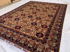 8x11 Authentic Gandum Naksha Afghan Rug, Handwoven, Traditional, Persian, Wool Carpet, Boho Home Decor, Large Area Rug 11.4x8.2 ft