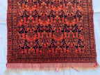 Vintage Khal Mohammadi Runner Rug–3x11ft Tribal Afghan Wool Hallway Carpet–Red Boho Long Rug–Handwoven Oriental Runner, collector tribal rug