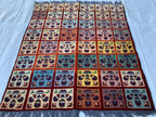 3x5 Handmade Afghan Wool Rug–Geometric Tribal Carpet, Boho Home Decor, Colorful Oriental Area Rug, Bedroom Rug, Office Rug 5.2x3.1 ft