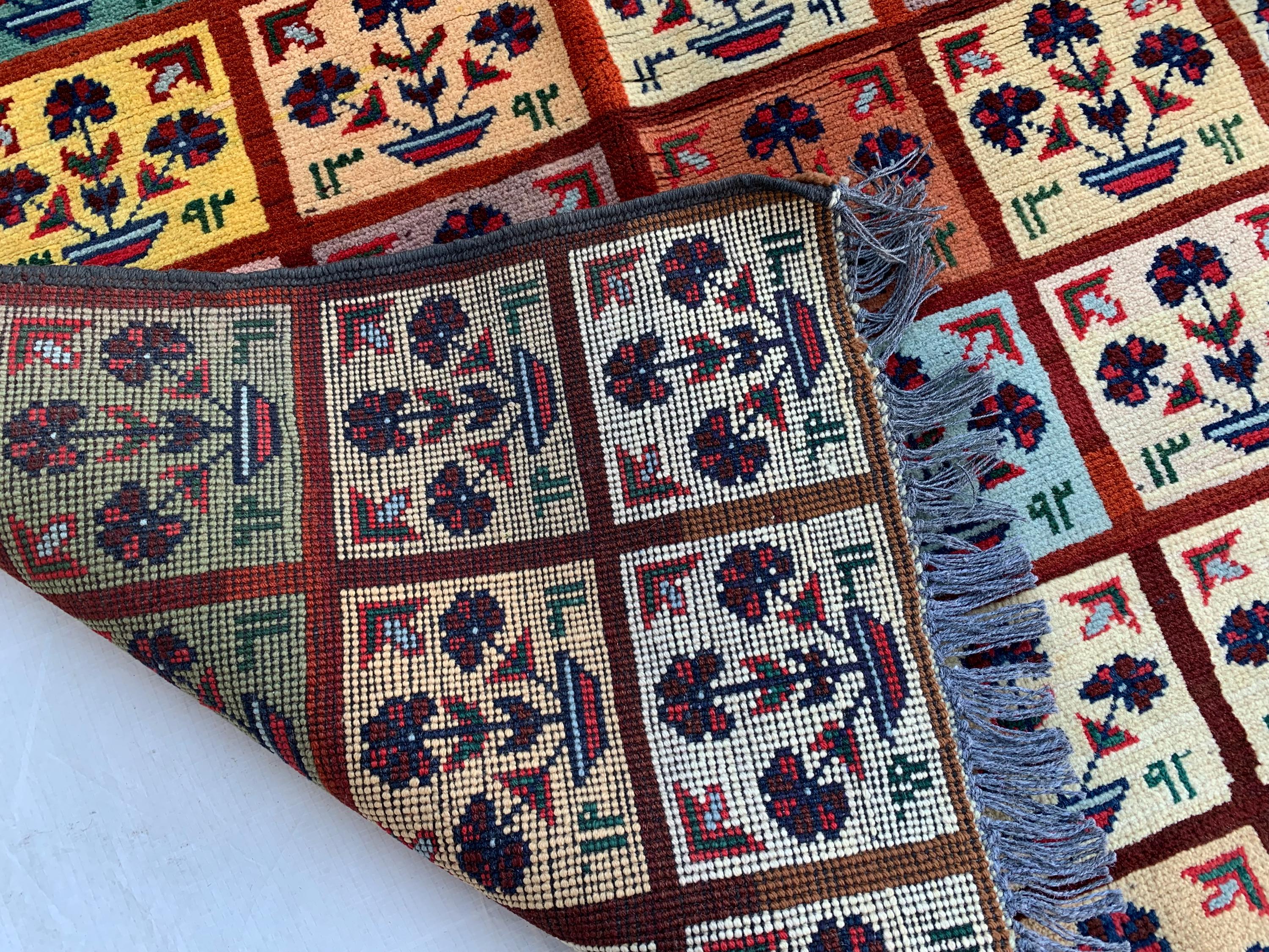 3x5 Handmade Afghan Wool Rug–Geometric Tribal Carpet, Boho Home Decor, Colorful Oriental Area Rug, Bedroom Rug, Office Rug 5.2x3.1 ft