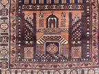 40-Year-Old Vintage Prayer Mat – 4.3x2.5 ft – Handmade Wool Rug, Islamic Prayer Carpet, Antique Afghan Sajjadah, Collectible Tribal Decor