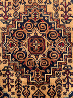 4×6 Bronze Beljik Naksha Handwoven Rug–Traditional Wool Carpet, Oriental Tribal Area Rug, Afghan Decorative Rug, Rug For bedroom 6.2×4.1 ft