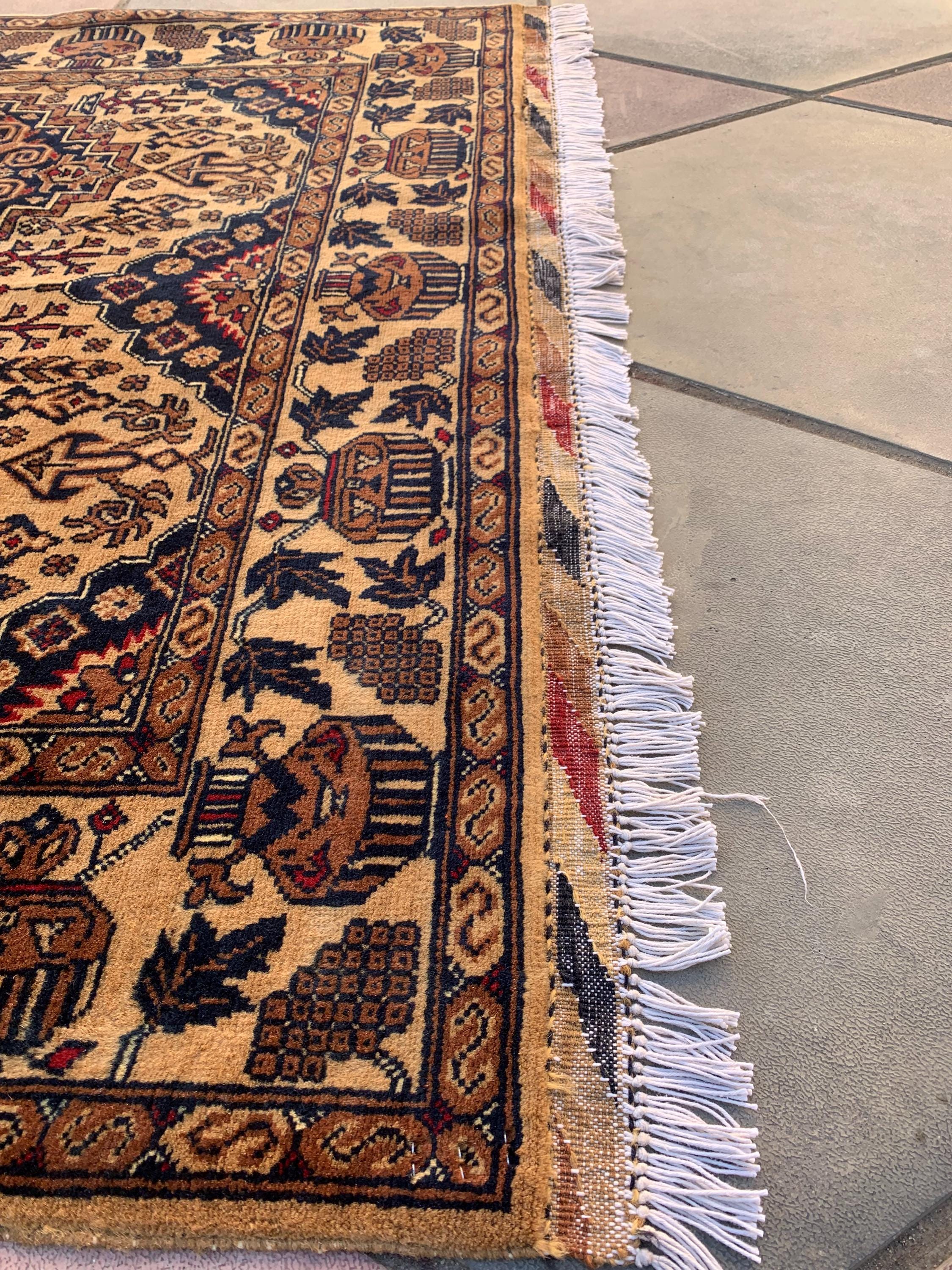 4×6 Bronze Beljik Naksha Handwoven Rug–Traditional Wool Carpet, Oriental Tribal Area Rug, Afghan Decorative Rug, Rug For bedroom 6.2×4.1 ft