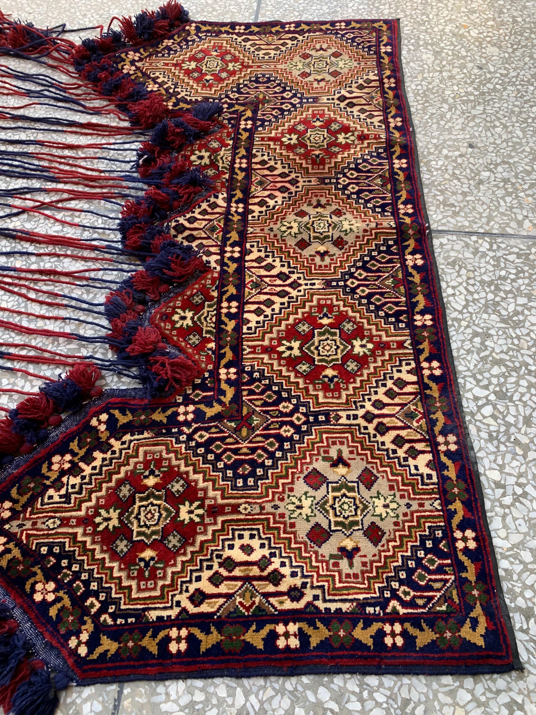 Wall Hanging Jalar Traditional Handmade – 4.9 ft Wide | Tribal Boho Decor with Tassels | Vintage Textile Art, Decorative Wall Hanging Decor