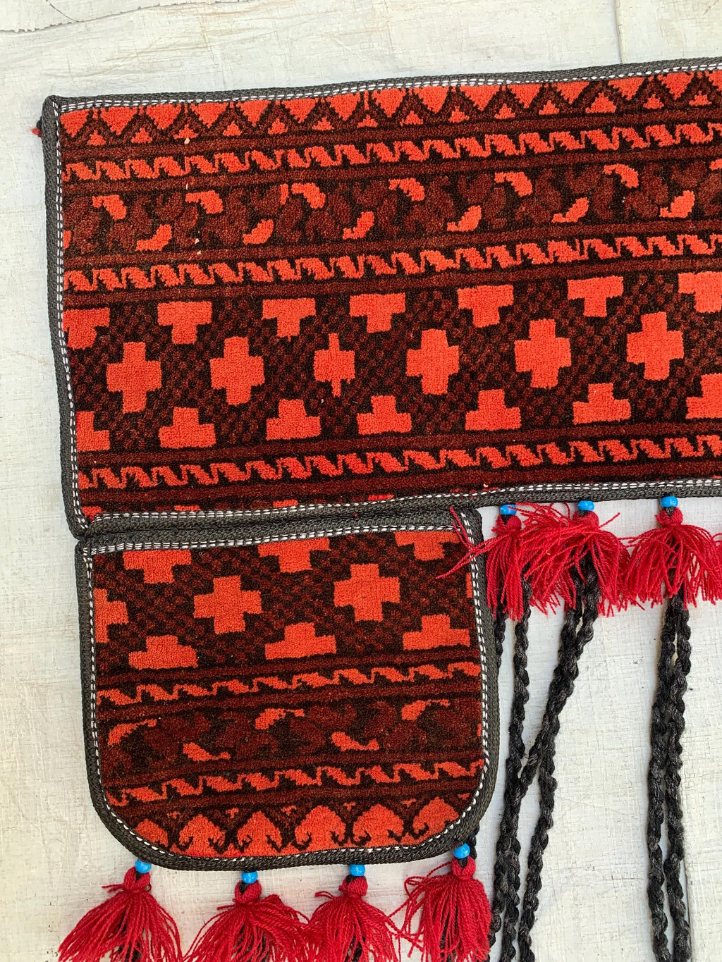 Hand-Knitted Morai Jalar Wall Hanging – 7 ft Length | Boho Home Décor, Wall Decor Rug for Kitchen, Living Room
