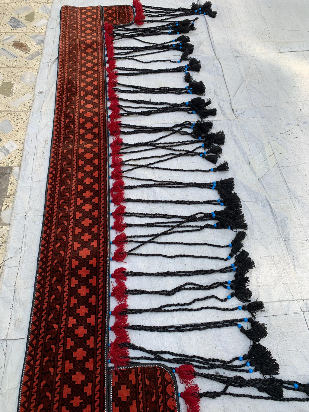 Hand-Knitted Morai Jalar Wall Hanging – 7 ft Length | Boho Home Décor, Wall Decor Rug for Kitchen, Living Room