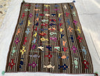 Afghan War Kilim 5.1x4.2 ft–Handwoven Wool Rug with Tanks, Helicopters & Planes–Tribal Conflict Art Decor, Perfect Rug for Kids Room