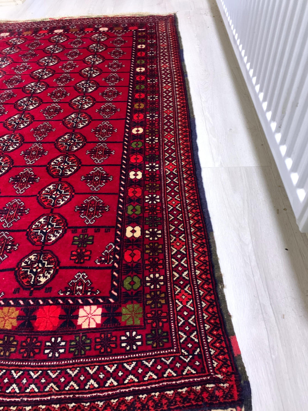 Vintage Handwoven Ahal Gul Tribal Wool Rug, Rug for Hallway, Bedroom, Living Room 5.4 x 3 ft, 40 year old Rug, Collectible Rug