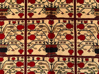 Premium Quality Handmade Beljik Rug 9.5x13.2 Large Afghan Wool Carpet | Red, Ivory & Black Traditional |Living Room, Dining Area Decor