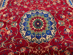 10x13 Handmade Beljik Rug 9.11x13 ft – Best Quality | Rich Red, Blue & Gold Tones | Luxurious Persian Design for Living Room or Office