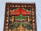 5x3.1 Handwoven Turkmen Tribal Prayer mat, Jai namaz, Wall Hanging Decorative Rug, Boho Home Decor