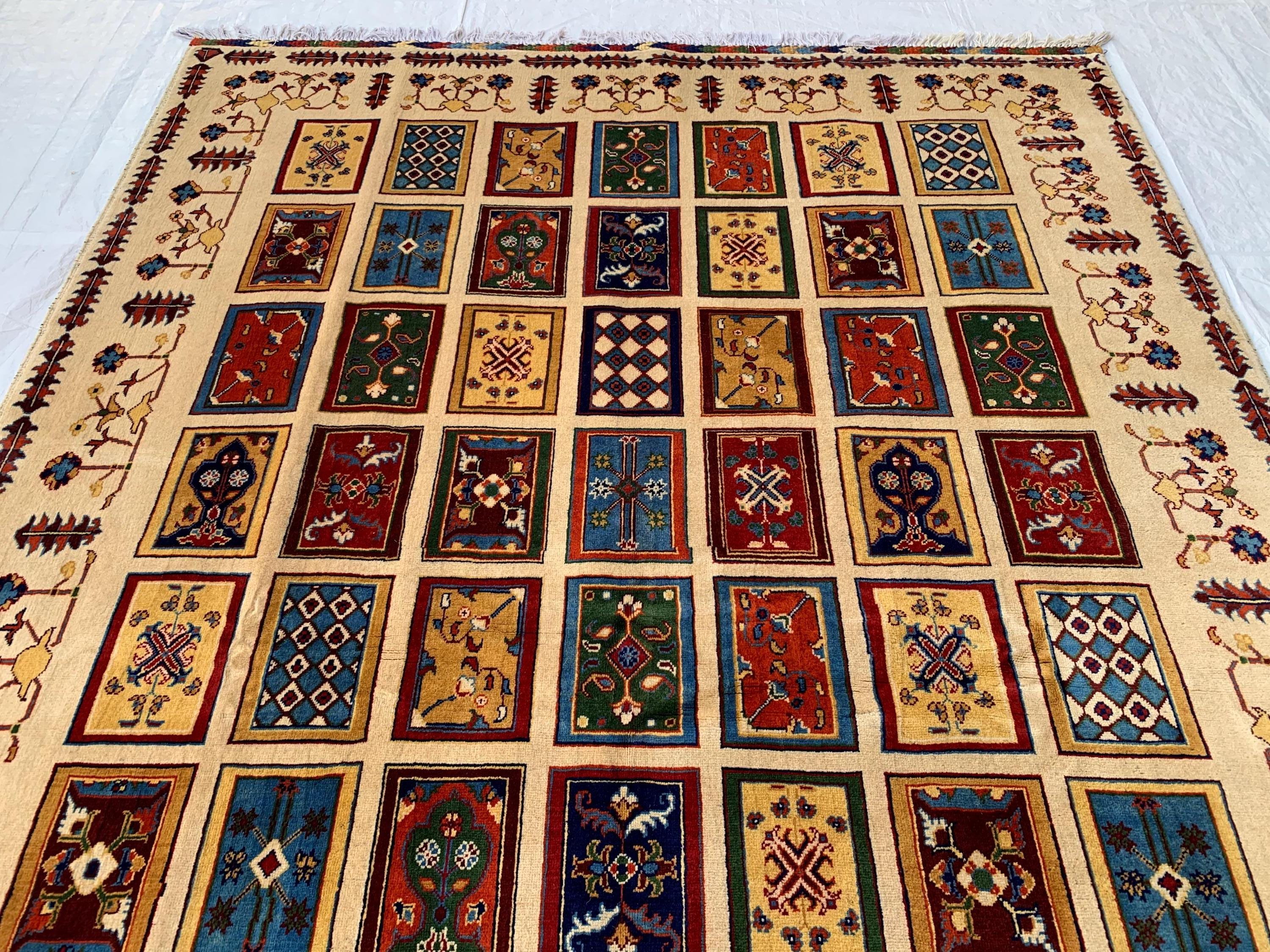 7x10 Authentic Afghan Handmade Ayni Rug – Traditional Craftsmanship & Timeless Design, Rug for Living Room, Bedroom Rug 9.10x6.8 ft
