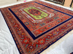 10x13 Top Quality Persian Rug – Wool, Silk and Cotton | Handmade Luxury Carpet | Traditional Red & Green Oriental Design | Collector’s Rug