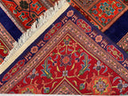 10x13 Top Quality Persian Rug – Wool, Silk and Cotton | Handmade Luxury Carpet | Traditional Red & Green Oriental Design | Collector’s Rug