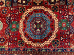 Premium Quality Beljik Rug – 9.11x13.4 ft Handmade Wool | Rich Red & Navy Blue | Luxurious Oriental Carpet | Persian Design for Living Room