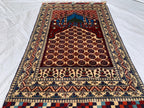 Prayer Rug Handwoven Hoja Roshnai Luxury Prayer Rug (4.9x2.11 ft) – Soft, Durable & Non-Slip Design