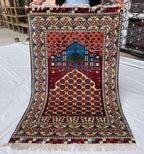Prayer Rug Handwoven Hoja Roshnai Luxury Prayer Rug (4.9x2.11 ft) – Soft, Durable & Non-Slip Design
