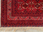 Antique Waziri Rug – 35-Year-Old Handmade Tribal Carpet (3x5 ft) – Vintage Afghani Rug, Tribal Floor Rug, Hallway Rug, Entryway Rug