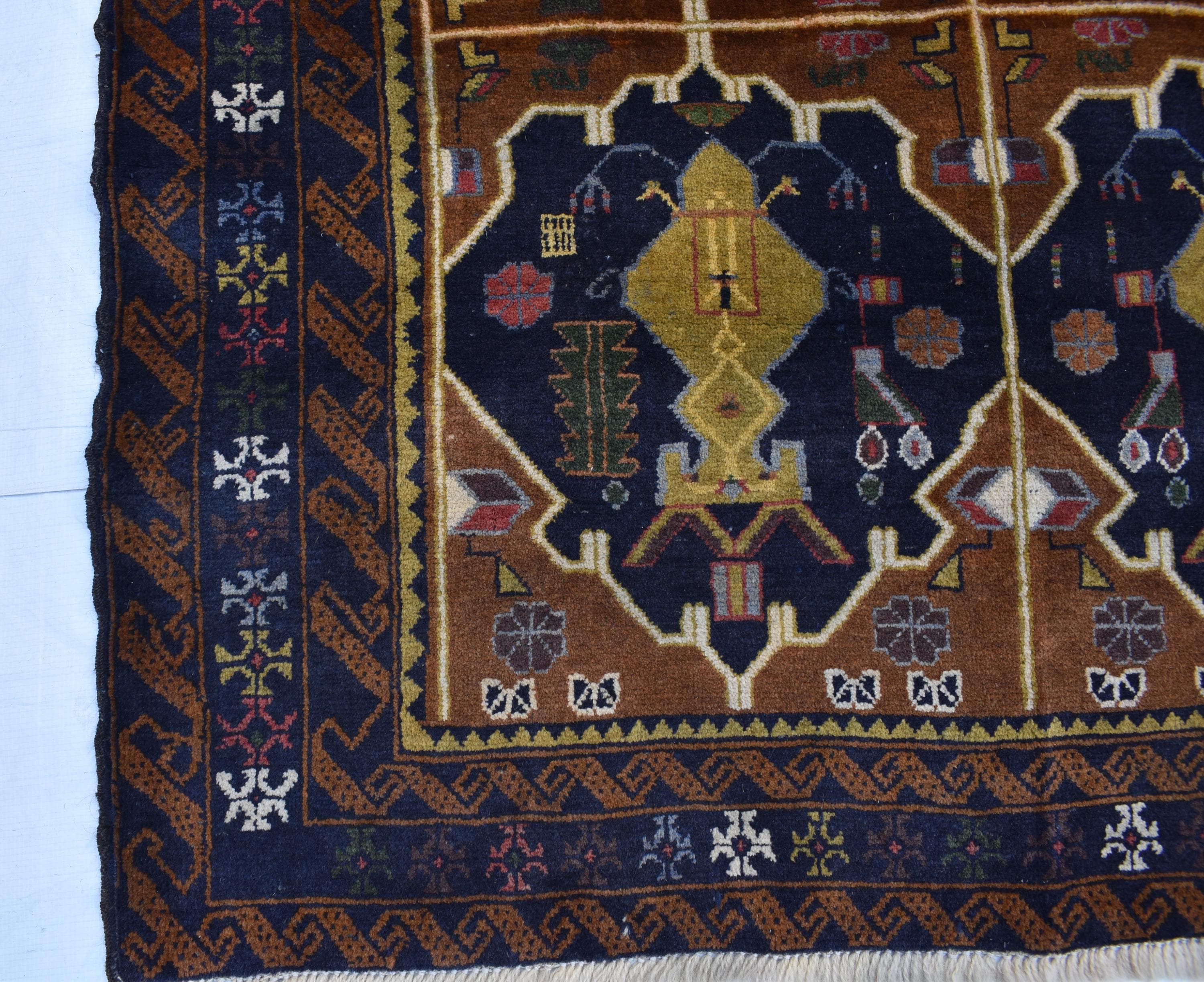 4x6 Antique Baluchi Vintage Rug Exquisite Brown and Black Design, Timeless Tribal Charm, Collectible Rare Item, Wall Hanging Rug, 6.2x3.7 ft