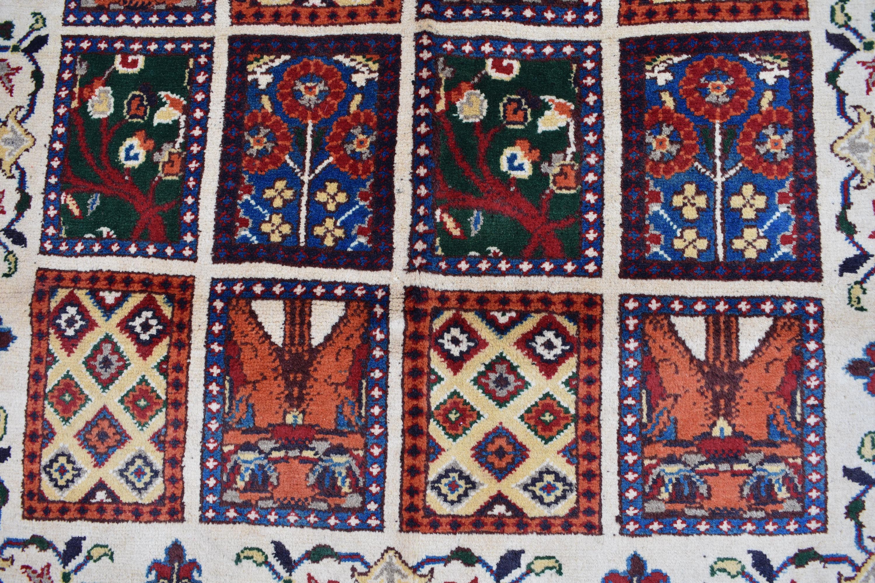 3x4 Ayni Rug Handmade Small Size, Traditional Tribal Design, Perfect for Cozy Spaces, Bedroom, Office 3.4x4.11 ft