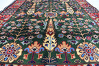 3x5 Olive Green and Red Afghan Gandum Naksha Rug-Hand-Knotted Wool Tribal Carpet, Bohemian Area Rug, Perfect for Bedroom, Office 5x3.3