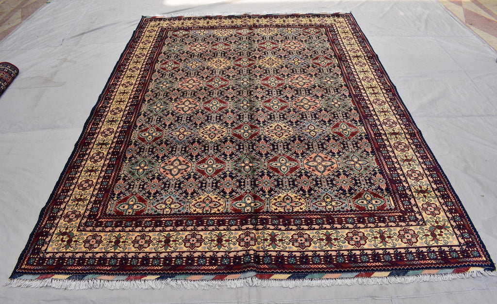 8x11 Large Area Rug Afghan Handmade Maranus Rug, Multicolor Soft Oriental Bohemian Rug, Rug for Living Room, Dining Room Rug 8.4x11.4 ft
