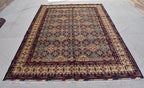 8x11 Large Area Rug Afghan Handmade Maranus Rug, Multicolor Soft Oriental Bohemian Rug, Rug for Living Room, Dining Room Rug 8.4x11.4 ft