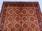 5x7 Handmade Khorjin Rug 6.8x4.11 ft – Tribal Wool Area Rug | Geometric Carpet | Oriental Afghan Decor | Living Room or Office Floor Rug