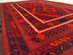 6x10ft, Large Vintage Terracotta Kilim Rug, Turkmen Rug, Afghan Handmade Wool Rug, Living Room Rug, Bedroom Rug 290x198 cm
