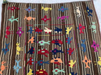 Afghan War Kilim 5.1x4.2 ft–Handwoven Wool Rug with Tanks, Helicopters & Planes–Tribal Conflict Art Decor, Perfect Rug for Kids Room