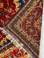 10x13 Handmade Beljik Rug 9.11x13 ft – Best Quality | Rich Red, Blue & Gold Tones | Luxurious Persian Design for Living Room or Office