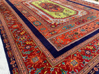 10x13 Top Quality Persian Rug – Wool, Silk and Cotton | Handmade Luxury Carpet | Traditional Red & Green Oriental Design | Collector’s Rug
