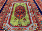 10x13 Top Quality Persian Rug – Wool, Silk and Cotton | Handmade Luxury Carpet | Traditional Red & Green Oriental Design | Collector’s Rug